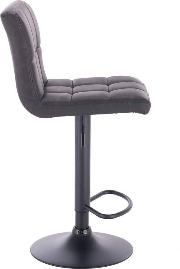 Rootz Living Rootz Designer Barkruk Bistrostoel Draaistoel Verstelbare kruk Keukentellerstoel Pubzitplaats Thuisbarmeubilair Antraciet 22 4x18 1x17 3 inch