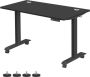 Rootz Living Rootz Desk Elektrisch Hoogte Verstelbaar Bureau Elektrische Tafel Spaanplaat Staal Zwart 70 x 140 x (71-117) cm (D x B x H) - Thumbnail 1