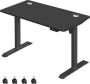 Rootz Living Rootz Desk Elektrisch Hoogteverstelbaar Bureau Elektrische Tafel Dubbele Motor Spaanplaat Staal Zwart 60 x 120 x (73 5-119) cm (D x B x H) - Thumbnail 2