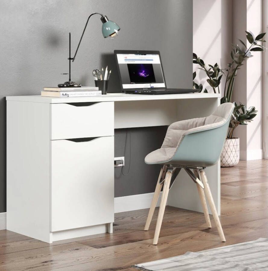 Rootz Living Rootz Desk Werktafel Computertafel Wit 120 x 76 x 50 cm