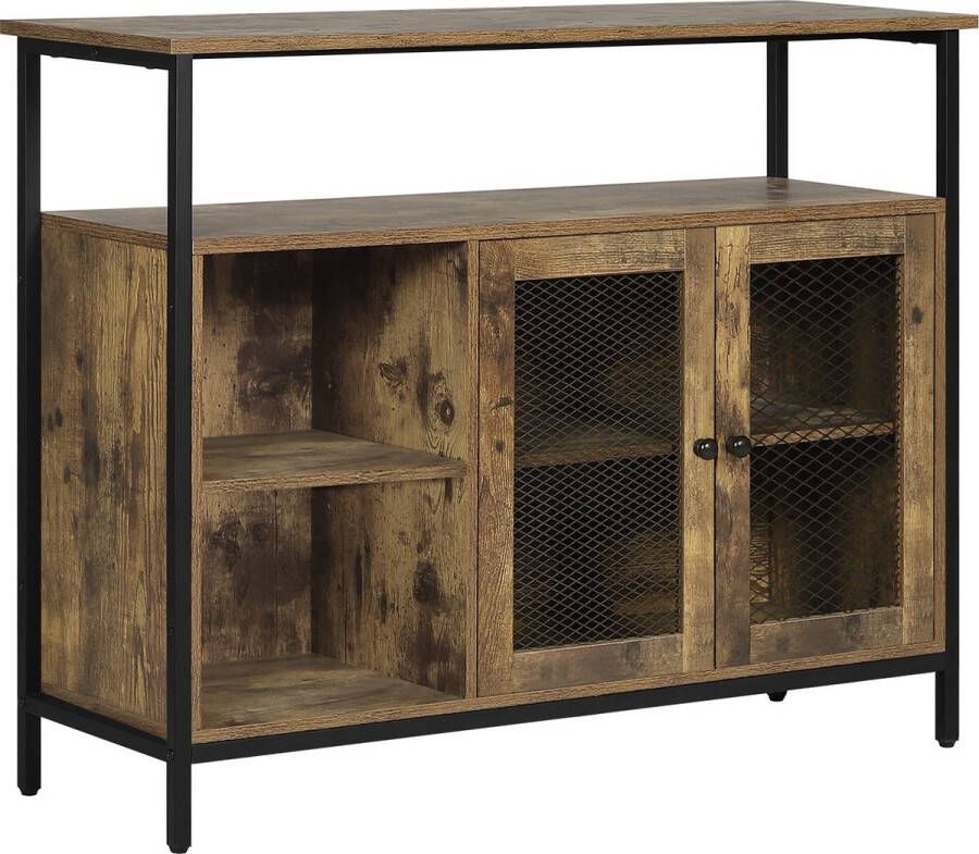 Rootz Living Rootz Dressoir Buffet Kast Dressoir Opbergmeubel Console Credenza Vintage Bruin 43 7x16 5x7 1 inch
