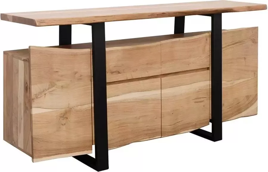 Rootz Living Rootz Dressoirs Dressoirkasten Massief Houten Commode Boomstam Bruin 175 x 90 x 44 cm