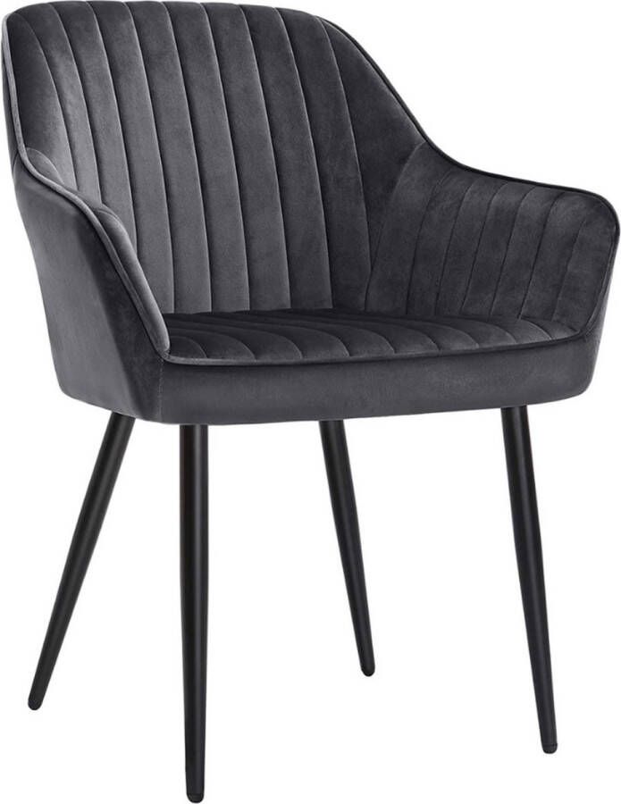 Rootz Living Rootz Eetkamerstoel Moderne en Elegante Vrijetijdsstoel Eetkamerstoelen Metalen Poten Groen 62 5 x 60 x 85 cm (LxBxH)