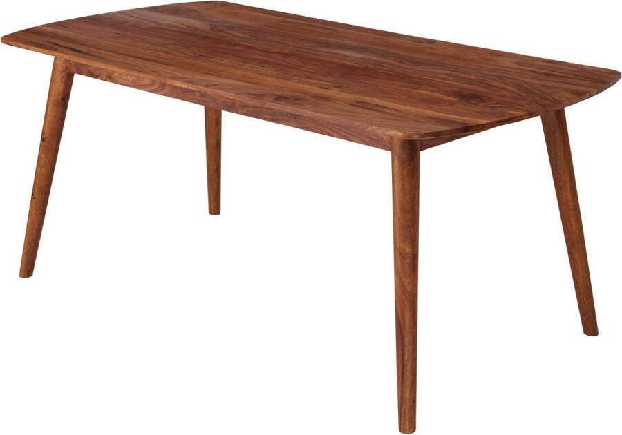 Rootz Living Rootz eetkamertafel hout 120x77x60 cm Sheesham massief houten tafel Design keukentafel hout Massief houten tafel Rustiek Eettafel Massief echt hout Modern Grote eettafel