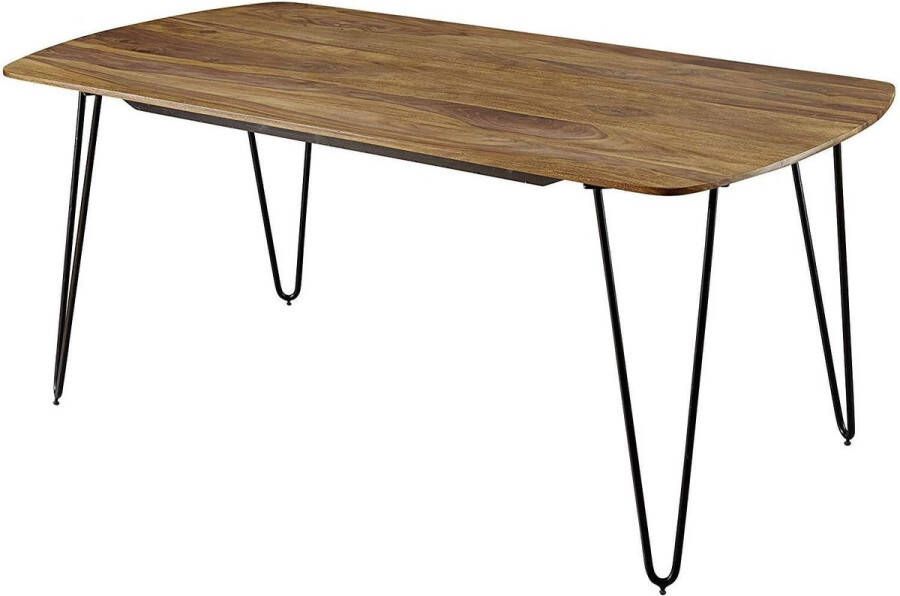 Rootz Living Rootz Eetkamertafel Houten Tafel Met Metalen Poten Boomstamtafel Eettafel 120 x 76 x 60 cm