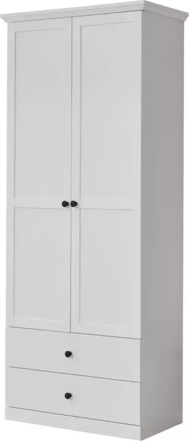 Rootz Living Rootz Kledingkast Kasten met Planken Wit 81 x 196 x 41 cm