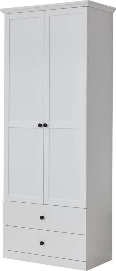 Rootz Living Rootz Kledingkast Kasten met Planken Wit 81 x 196 x 41 cm