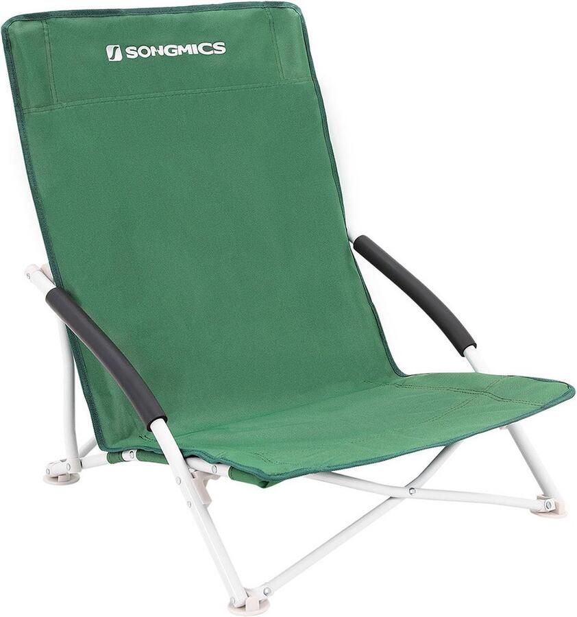 Rootz Living Rootz 2 Pack Green Beach Chairs Folding Seats Portable Lounge Chairs 600D Oxford Fabric Powder Coated Steel Tubes Lightweight and Durable Compact Design 56cm x 53cm x 74cm