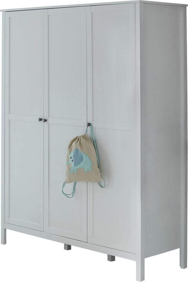 Rootz Living Rootz Babykamerkast Opbergkast Kledingorganisator Kinderkamermeubilair Kinderkast Ladekast Wit 141 x 192 x 51 cm