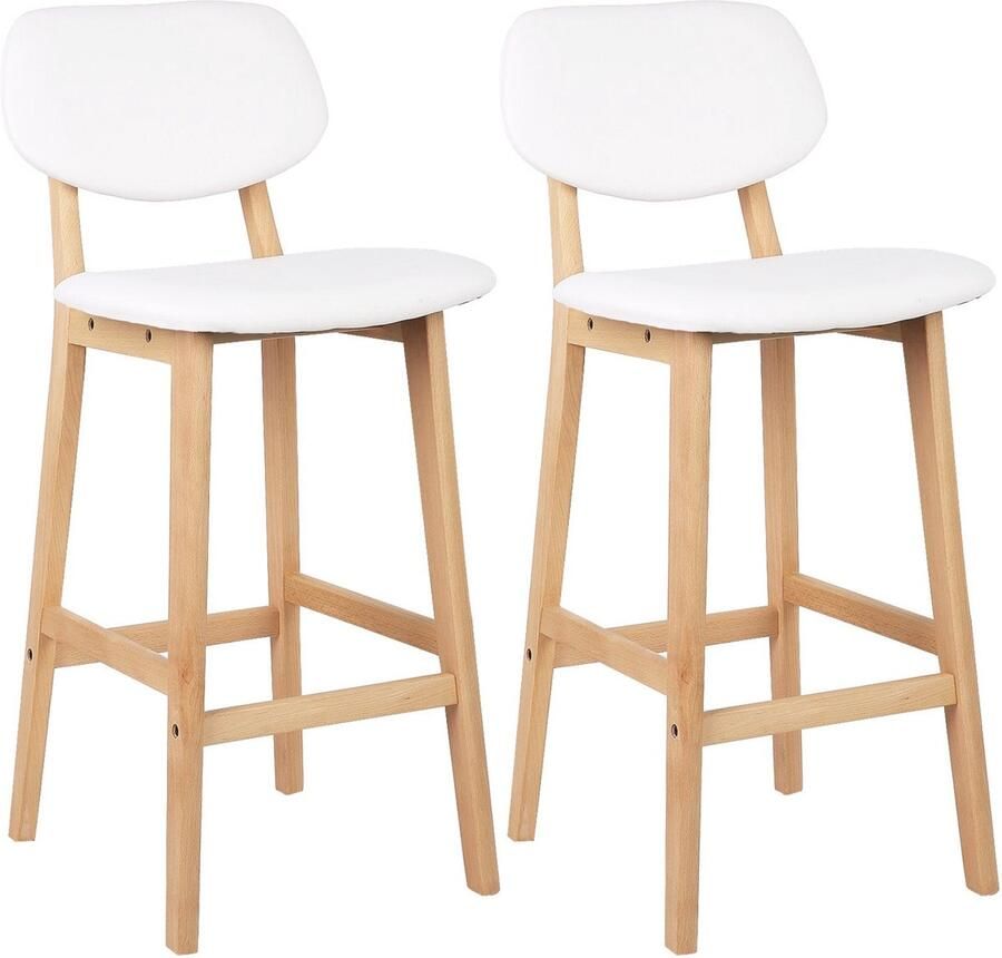 Rootz Living Rootz Barkruk Baliestoel Bistrostoel Keukenkruk Staande Stoel Receptiestoel Cafézitplaats Wit 91 5 cm Hoogte!