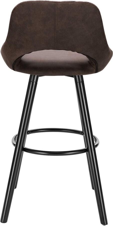 Rootz Living Rootz Barkruk Zitstoel Bistrozit Keukenzitbank Tegenstoel Eetkruk Loungezit Donkerbruin 43x43x91cm