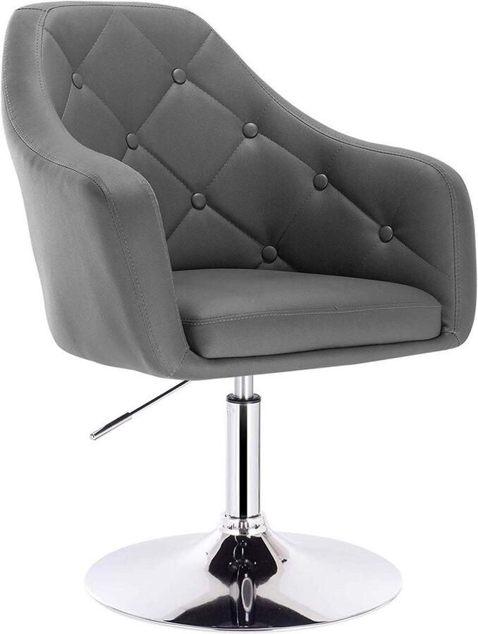 Rootz Living Rootz Barstoel Verstelbare kruk Draaibare barkruk Ergonomisch comfort Duurzaam en scheurbestendig Stabiel en veilig 47 cm x 41 cm x 82-98 cm