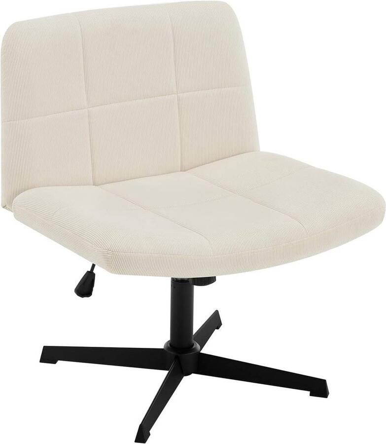 Rootz Living Rootz Bureaustoel met brede zitting Ergonomische stoel Verstelbare bureaustoel Comfort van schuim met hoge dichtheid Multifunctioneel en duurzaam 64 cm x 49 5 cm x 41-53 cm