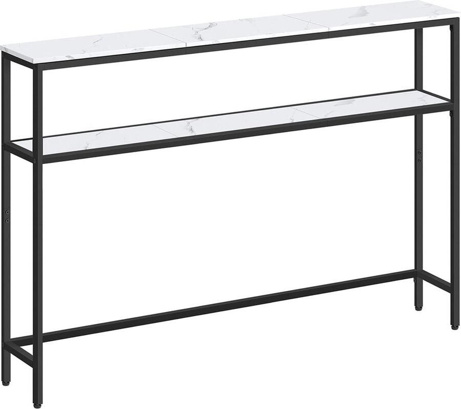 Rootz Living Rootz Consoletafel Dressoir Ingangstafel Spaanplaat en staal 20 cm x 120 cm x 80 cm Marmerwit en inktzwart 8 7 kg Eenvoudige montage