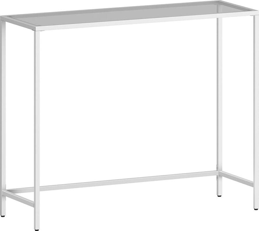 Rootz Living Rootz Consoletafel van glasstaal Ingangstafel Banktafel Strak ontwerp Stevige constructie Eenvoudige montage 35 cm x 100 cm x 80 cm