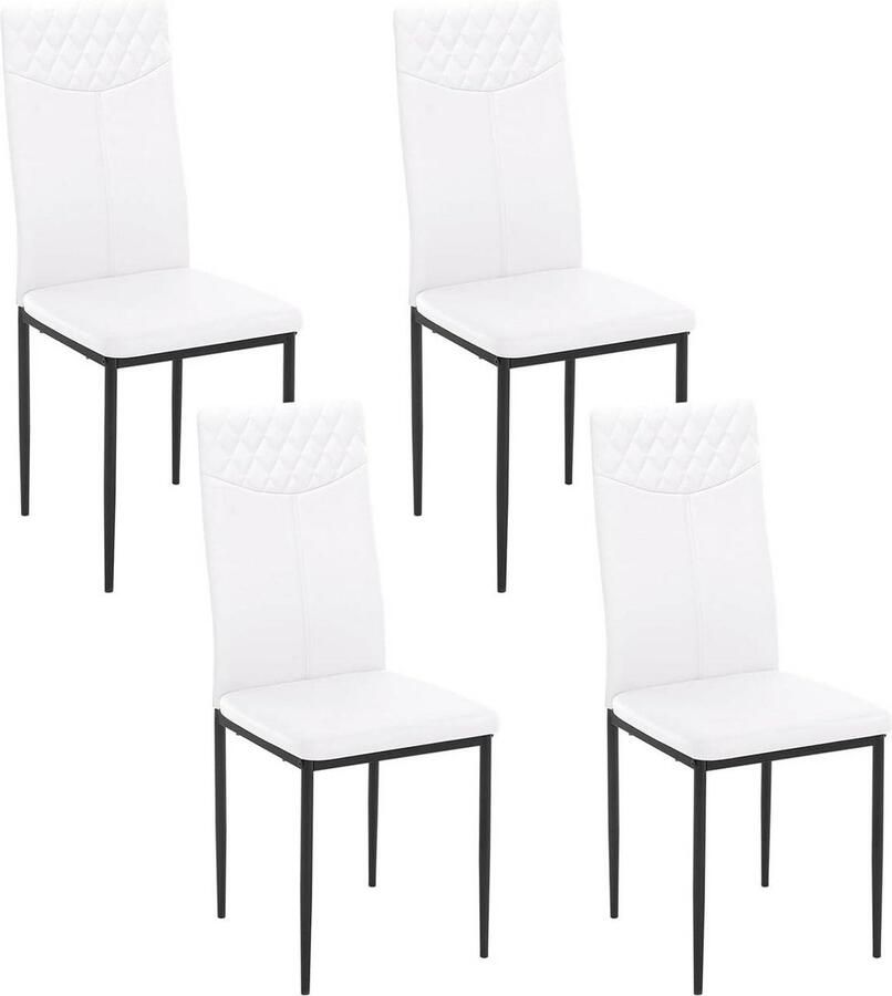 Rootz Living Rootz Eetkamerstoel Keukenstoel Kunstleer Hoge rugleuning Ergonomisch ontwerp 40 cm x 98 cm x 52 cm