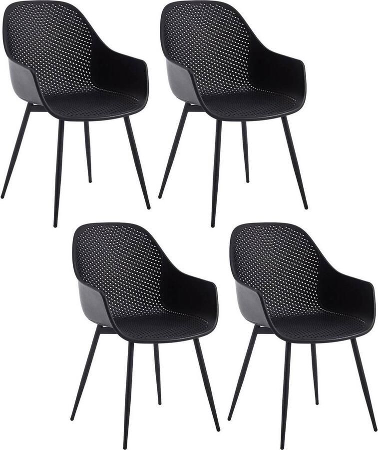 Rootz Living Rootz Eetkamerstoelen in Scandinavische stijl Holle rugleuning Ergonomische zitting Stevig en duurzaam Gemakkelijk schoon te maken 56 cm x 87 5 cm x 58 cm