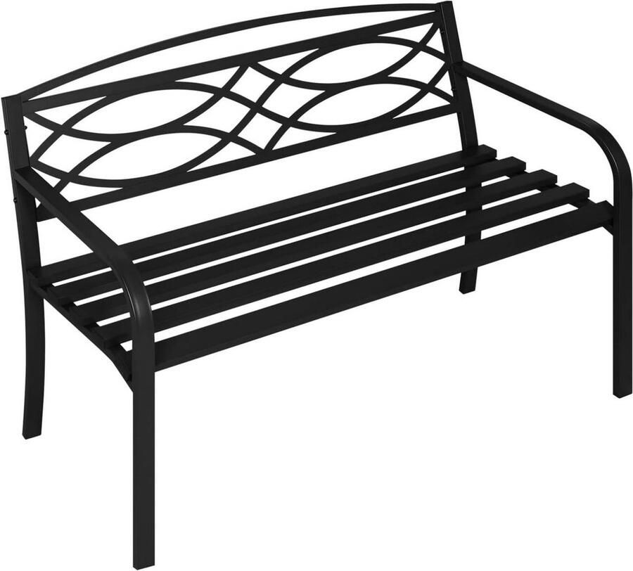 Rootz Living Rootz Elegante metalen tuinbank buitenbank terraszitplaats comfortabel duurzaam weerbestendig 127 cm x 83 cm x 59 5 cm