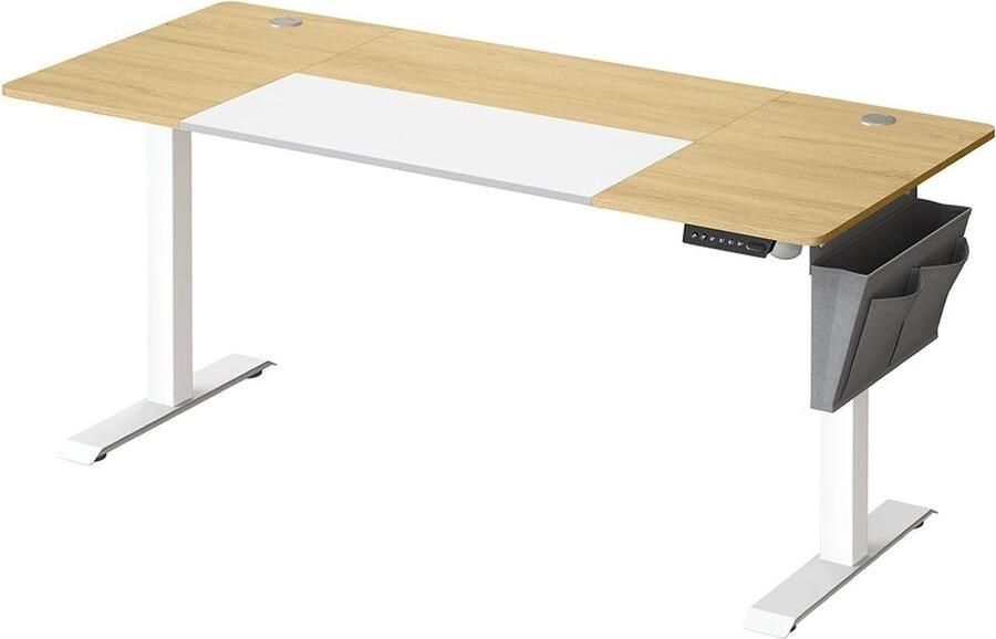 Rootz Living Rootz Elektrisch sta-bureau Verstelbaar bureau Zit-sta bureau Spaanplaat stalen frame Niet-geweven stof Pastelgeel Basis wit 70 cm x 160 cm x (72-120) cm 1 5 cm tafelblad 31 2 kg Gewicht 80 kg Max. Laad capaciteit - Foto 2