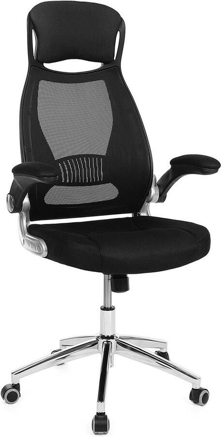 Rootz Living Rootz Ergonomic Office Chair Mesh Chair Swivel Chair Rocking Mechanism Cooling Effect Replacement Rollers 117-126.5cm x 64cm x 55cm