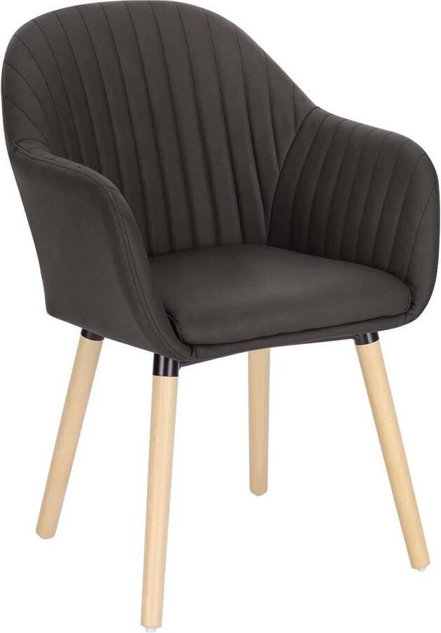 Rootz Living Rootz Ergonomische Eetkamerstoel Comfortstoel Stijlvolle zitting Eenvoudige montage Waterafstotend Duurzaam 55cm x 81cm x 59cm