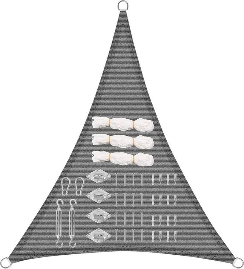 Rootz Living Rootz HDPE Zonnezeil Schaduwzeil Zonneschermluifel UV-bescherming Duurzaam Eenvoudige installatie 5m x 7m x 7m