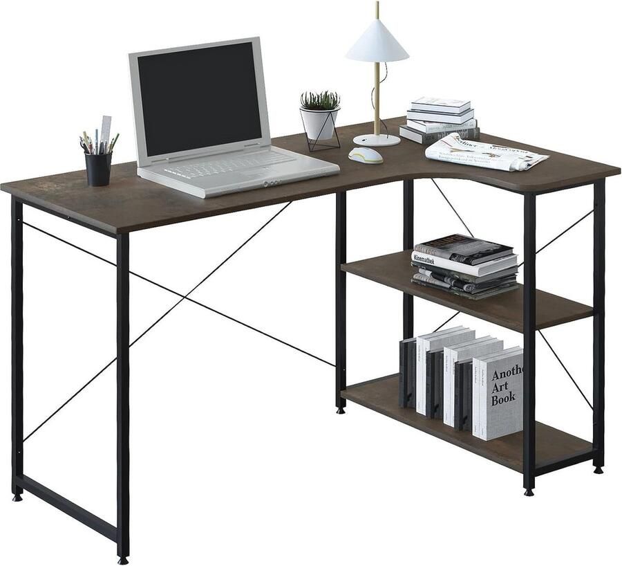 Rootz Living Rootz Hoekbureau L-vormig bureau Uitgebreide werkruimte Voldoende opbergruimte Duurzame constructie 120 cm x 71 5 cm x 74 cm