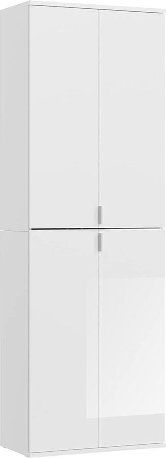 Rootz Living Rootz hoogglans witte kledingkast hoge kast houtmateriaal premium afwerking 61 cm x 193 cm x 34 cm