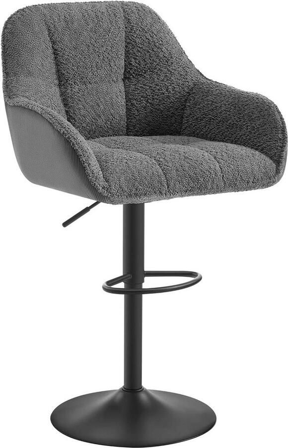 Rootz Living Rootz Hoogte Verstelbare Draaibare Barkruk Moderne Kruk Tegenkruk Chenille Corduroy Materiaal 52cm x (87-109cm) x 50cm
