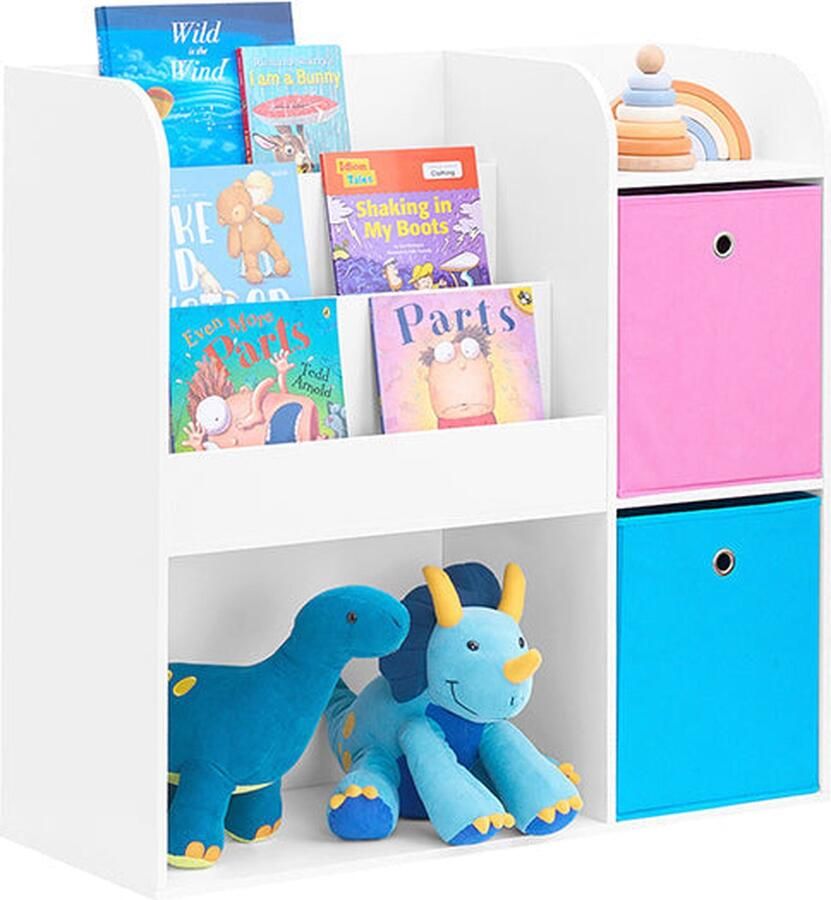 Rootz Living Rootz Kids Bookshelf Children's Organizer Toy Storage PB(E1) non-woven fabric 89cm x 87cm x 35cm