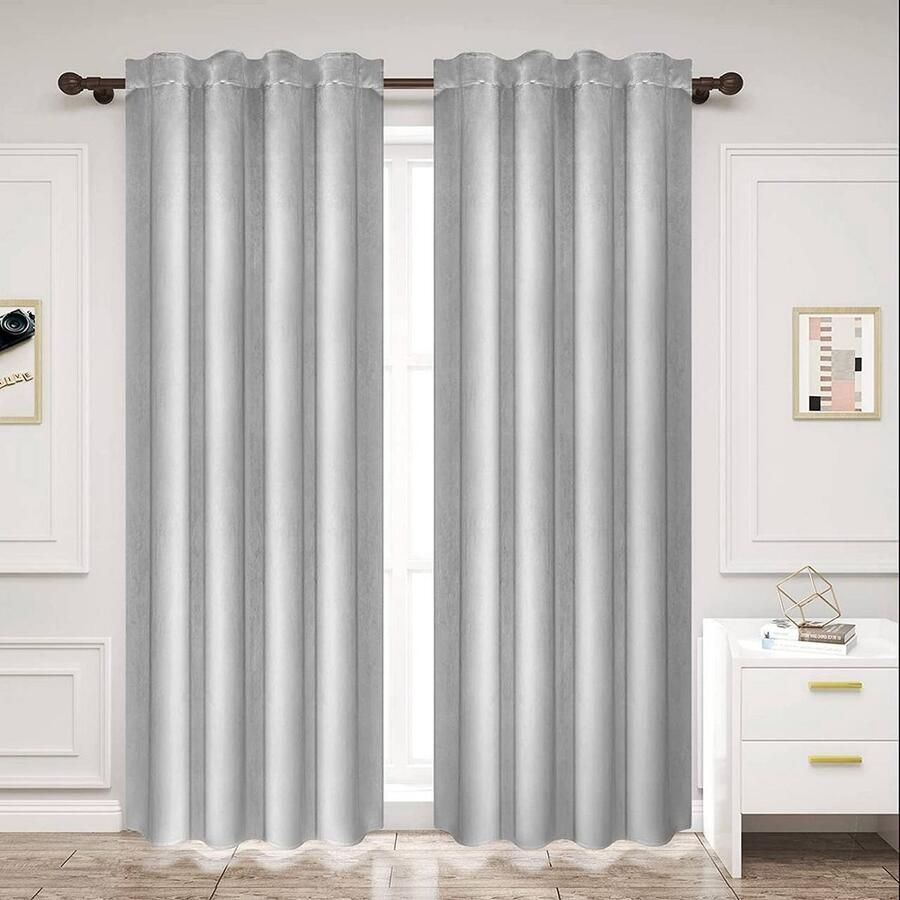 Rootz Living Rootz Luxe Fluwelen Verduisteringsgordijnen Gordijnen Raambekleding Superieure isolatie Verbeterde privacy Eenvoudige installatie 140 cm x 225 cm 245 cm 270 cm