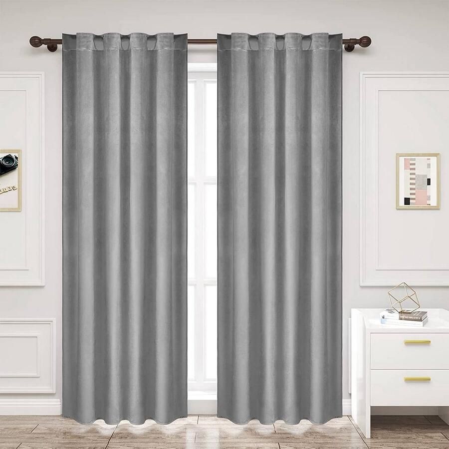 Rootz Living Rootz Luxe fluwelen verduisteringsgordijnen Gordijnen Raambekleding Elegant ontwerp Lichtblokkering Thermische isolatie 140 cm x 225 cm 245 cm 270 cm