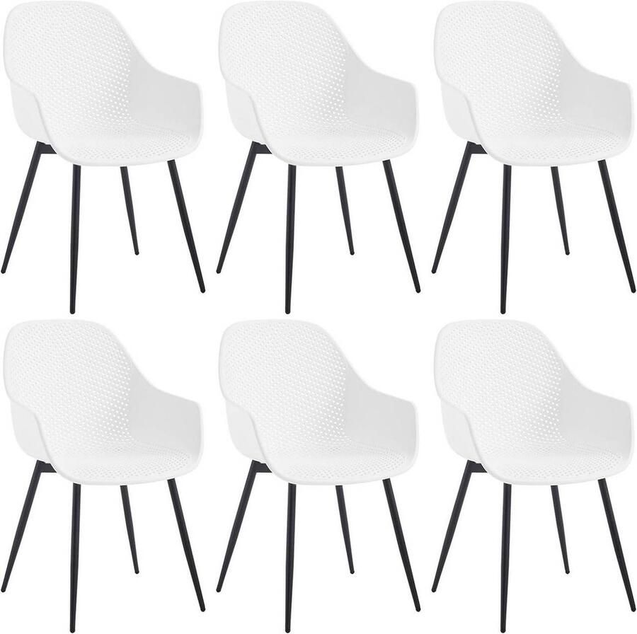 Rootz Living Rootz moderne eetkamerstoelen met holle rug Zitplaatsen in Scandinavische stijl Ergonomisch en stevig Waterdicht gemakkelijk schoon te maken 56 cm x 87 5 cm x 58 cm