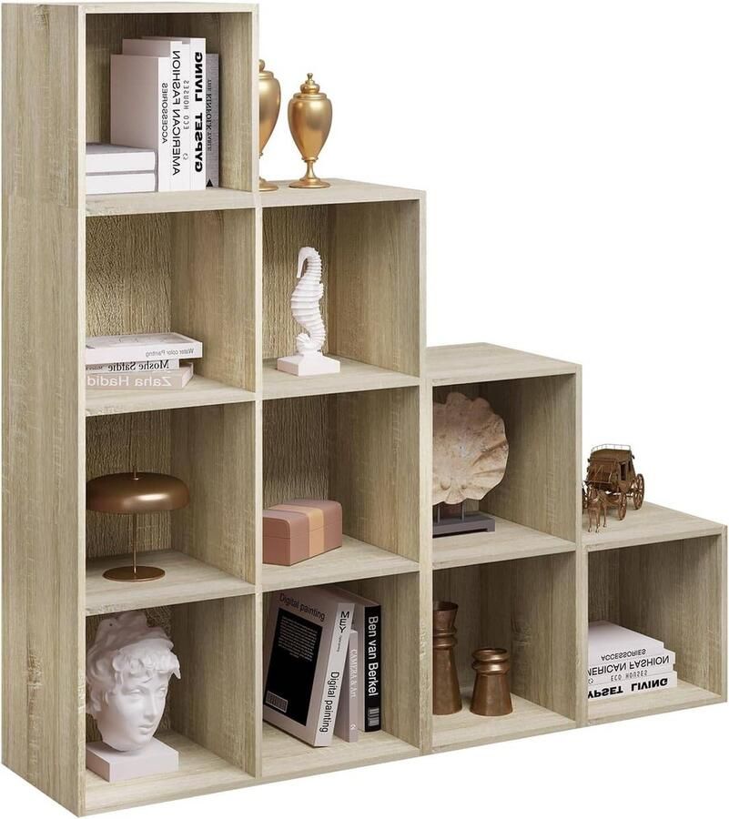 Rootz Living Rootz modulaire boekenkast opbergorganisator aanpasbaar duurzaam voldoende ruimte klasse E1 hout 120 cm x 120 cm x 30 cm