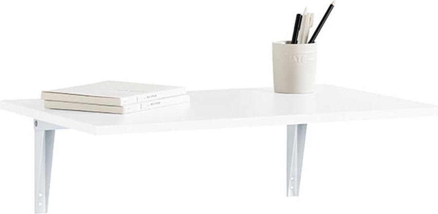 Rootz Living Rootz Opklapbare Wandtafel Ruimtebesparende Tafel Compact Bureau 60x40cm MDF Eenvoudige Wandmontage Veelzijdig Design