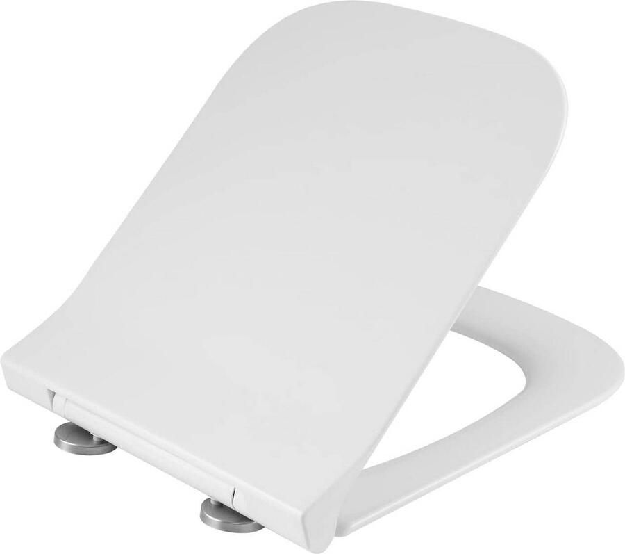 Rootz Living Rootz Premium Quiet-Close Toiletbril Antibacterieel Toiletdeksel Eenvoudig te installeren zitting Soft-Close Mechanisme Hygiënisch Duurzaam 42 5 cm x 34 4 cm