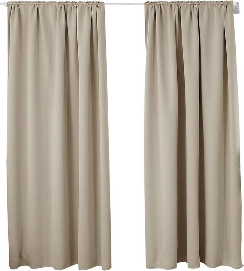 Rootz Living Rootz Premium verduisteringsgordijnen Lichtblokkerende gordijnen Privacygordijnen 100% polyester Thermisch geïsoleerd Energiezuinig Geluidsreducerend 135 cm x 245 cm