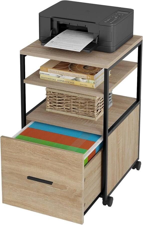 Rootz Living Rootz Rolcontainer Mobiele archiefkast Draagbare opslageenheid Veelzijdige opslagopties Moeiteloos mobiel Robuust en duurzaam 40 cm x 66 cm x 40 cm