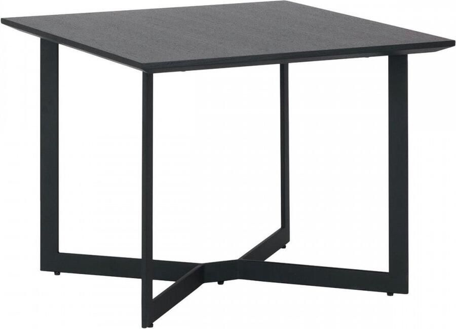 Rootz Living Rootz Salontafel Moderne salontafel Eigentijds woonkamermeubilair Duurzaam metalen frame Strakke zwarte afwerking Eenvoudig onderhoud 70 cm x 70 cm x 52 cm