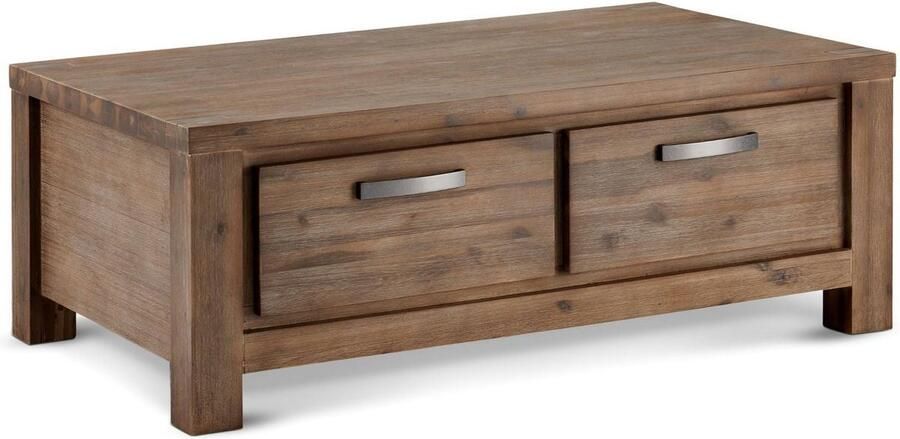 Rootz Living Rootz Salontafel Rechthoekige Middentafel Woonkamertafel Massief Acaciahout Tijdloos Design Uitzonderlijke Duurzaamheid Eenvoudig Onderhoud 120cm x 75cm x 45cm