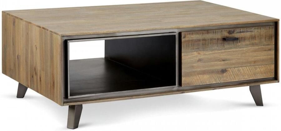 Rootz Living Rootz Salontafel Stijlvolle Middentafel Elegant Woonkamermeubilair Duurzaam Ruim Gemakkelijk Onderhoud 120 cm x 75 cm x 45 cm