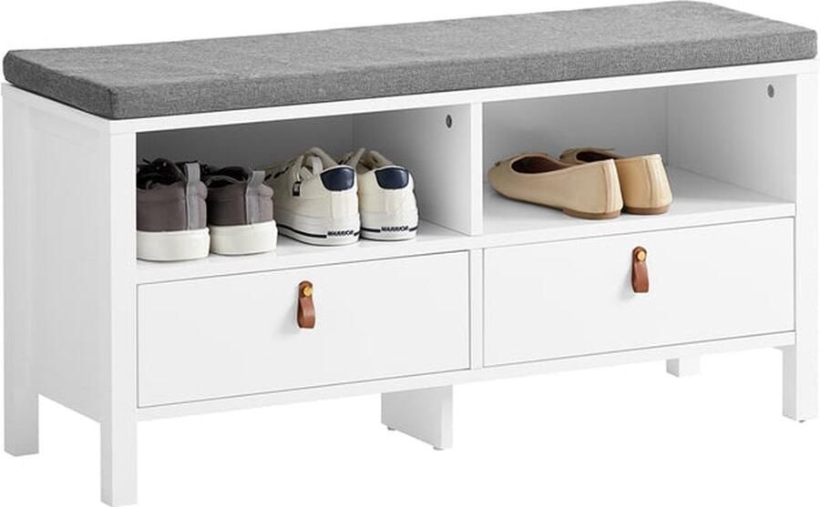 Rootz Living Rootz Schoenenbank met opbergruimte Ingangsbank Gangbank Zitting met kussens Ruimtebesparend ontwerp Krasbestendig 90 cm x 46 cm x 30 cm