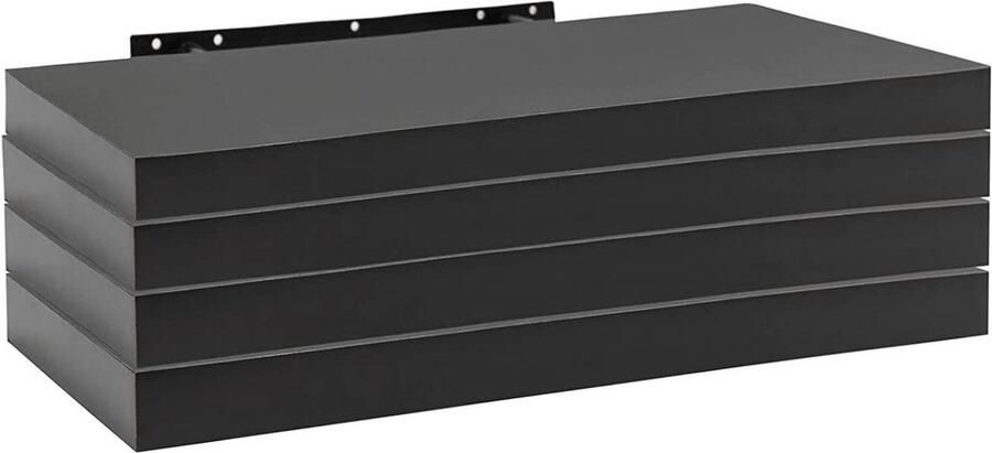 Rootz Living Rootz Set van 4 wandplanken Zwevende planken Displaylijsten Vochtbestendig Eenvoudige installatie Stijlvol en veelzijdig 60 cm x 22 9 cm x 3 8 cm
