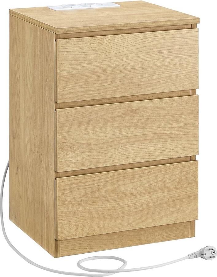 Rootz Living Rootz Spaanplaat Nachtkastje Bijzettafel Ebbenhout Zwart Lichtgewicht Stevig Eenvoudige montage 35 cm x 40 cm x 59 cm