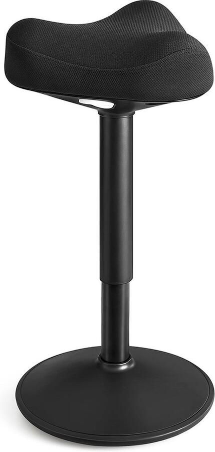 Rootz Living Rootz Staande Kruk Zwarte Barkruk Verstelbare Zitting Lichtgewicht Duurzame constructie 58-83cm x 34cm x 36cm 5 9kg 120kg capaciteit