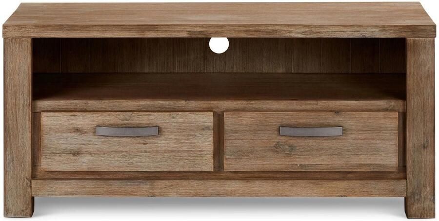 Rootz Living Rootz TV-tafel Entertainmentconsole Mediastandaard Massief acacia en MDF Voldoende opbergruimte Duurzame constructie Eenvoudig onderhoud 120 cm x 45 cm x 55 cm