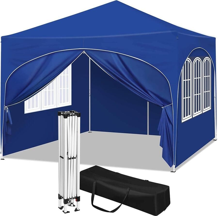 Rootz Living Rootz Ultimate Outdoor Gazebo Weerbestendig Paviljoen Familietent Sterke stalen constructie UV-bescherming Gemakkelijk op te zetten 3x3m