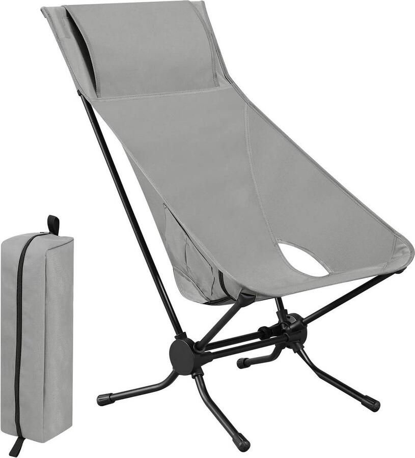 Rootz Living Rootz UltraLight Klapstoel Draagbare stoel Buitenzitplaats Duurzame 1000D Oxford-stof Hoge rugleuning Lichtgewicht en compact 56 cm x 88 cm x 72 cm