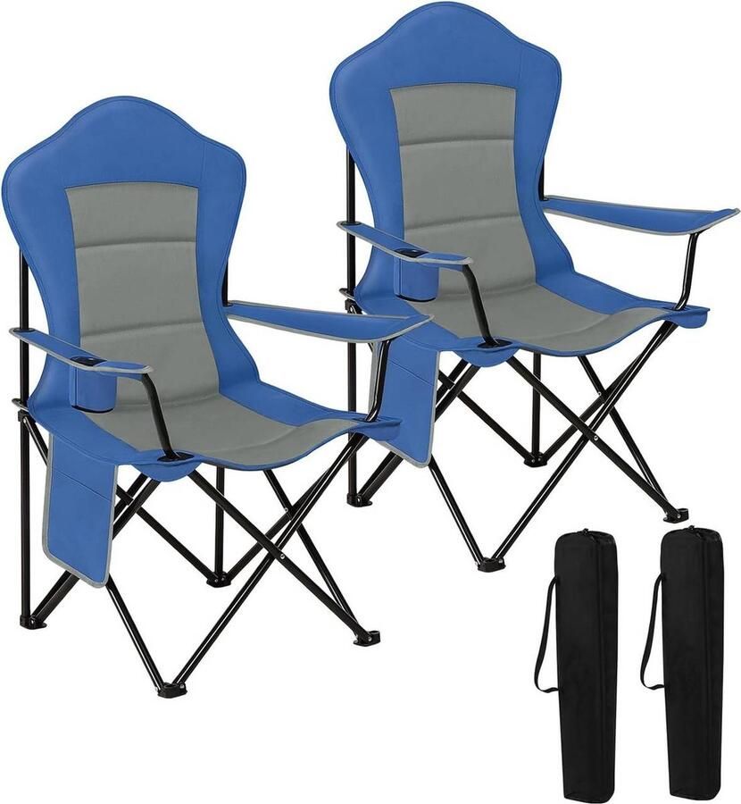 Rootz Living Rootz Ultralight klapstoel Draagbare stoel Buitenzitplaats Duurzame 600D Oxford-stof Gemakkelijk op te bergen Comfortabel ontwerp 84 cm x 110 cm x 62 cm