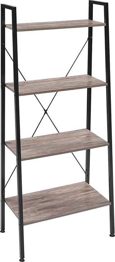 Rootz Living Rootz Veelzijdige staande plank Opbergrek Boekenkast Modern design Duurzaam MDF en staal Verstelbare stabiliteit Eenvoudige montage 60 cm x 35 cm x 148 cm